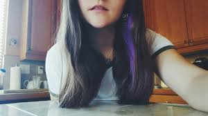 Lot's of interesting stories here about wild times in the club. Purple Strip Of Hair In Brown Hair Hair Stripping Hair Hair Inspiration