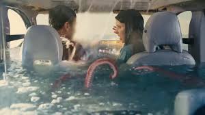 Questioning the ability of carol schave. Farmers Insurance Hall Of Claims Coupe Soup The Couple Parked At The Edge Of The Beach And The Wave That Enters The Cart With An Octopus Ad Commercial On Tv