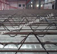 0.8 - 1.5mm Corrugated Metal Floor Deck Reinforced Steel Bar Truss Slab  Fabrication
