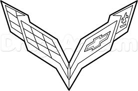 How To Draw The Corvette Logo Step By Step Cars Draw Cars Online Transportation Free Online Drawing Tutorial Added By Chevrolet Emblem Corvette Car Logos