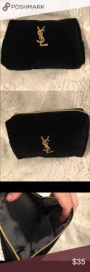 Black And Gold Makeup Bag New Yves Saint Laurent Blk Gold Makeup Bag Yves Saint Laurent Bags Yves Saint Laurent Makeup Bag
