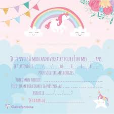 Invitation anniversaire fille 10 ans licorne. Cartes Invitation Licorne Clairefontaine Anniversaire Original