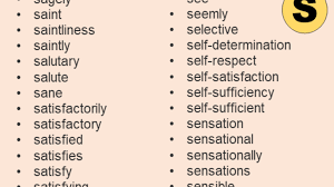 Practicing happy thoughts and a little dose of positive words beginning with s will bring you a sunny and bright start to the day. 240 Positive Words That Starts With S English Vocabs