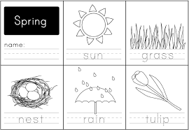 Spring Handwriting Printable Spring Worksheet Spring Printables Spring Words