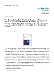 Pdf New Trends In Synthetic Medicinal Chemistry Methods And Principles In Medicinal Chemistry Volume 7