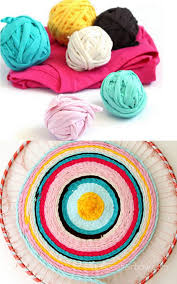 How To Make Beautiful Rag Rug Diy T Shirt Yarn A Piece Of Rainbow It fun to curl up your braids every so once in a while to see how big your rug is getting and decide how many more braids you want to make. beautiful rag rug diy t shirt yarn