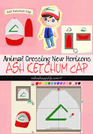 Animal Crossing New Horizons Template Design Ash Ketchum Cap Animal Crossing Animal Crossing Designs Animal Crossing Memes