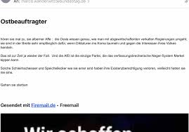 Marco wanderwitz (cdu) ist ostbeauftragter der bundesregierung und spricht auch unangenehme wahrheiten aus. Marco Wanderwitz On Twitter Mal Stellvertretend Eine Mail Die Man In Diesen Tagen Von Rechtsradikalen Bekommt Unter Anderem Deshalb Mache Ich Politik Gegen Die Afd Fur Rechtsstaat Und Demokratie Https T Co C6pcaeelva