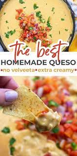 Extra Creamy Queso Recipe Chip Dip Recipes Cheesy Recipes Queso Dip