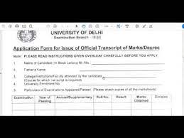 I have shared the sample du degree and mark sheets at the bottom of this article. How To Get Transcripts From Du Part 2 How To Fill The Du Transcript Application Form Youtube
