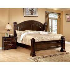 Furniture Of America Tay Traditional Cherry 2 Piece Poster Bed Set Overstock Com Shopping The Best Deals O Wood Bedroom Sets Bedroom Set Bedroom Sets Queen