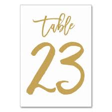 Chic Hand Lettered Table Number Gold Table 23 Zazzle Com Gold Table Hand Lettering Silver Table