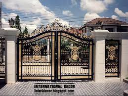 Inspiration ideas iron gates with gates iron cliff wide gate designs for roads and barriers cliff gates iron main gate design for home in india. Modern Iron Gate Designs Glided Black Iron Gate Designs International Decoration