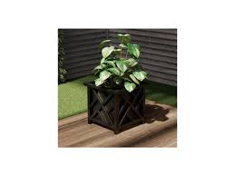 Plastic planters indoor planters garden planters planter pots black planters modern planters garden amedeo's round lattice planter, made from the authentic and durable resinstone, this is. Pure Garden 50 Lg5010 Square Planter Box Black Lattice Container For Flowers Plants Newegg Com
