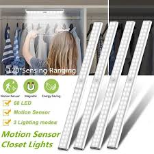 64 led closet light, oxyled rechargeable motion sensor closet light wireless led under the brilliant evolution wireless ultra under cabinet lighting is excellent lighting that suits under the. 1 2pcs 10 14 20 60led 3 Color Mode Motion Sensor Closet Lights Wireless Under Cabinet Lighting With Built In Rechargeable Battery Stick On Anywhere Magnetic Night Lamp For Cupboard Cabinet Kitchen Stairs Wish