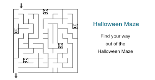 Christmas gifts under the tree. Halloween Maze Printable All Esl