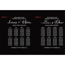 custom wedding table seating chart plan sticker vinyl decal sign removable