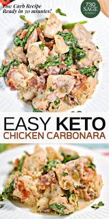 Keto Chicken Carbonara Recipe In 30 Minutes In 2020 Chicken Carbonara Recipe Keto Recipes Dinner Keto Diet Recipes