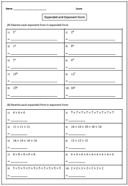 Exponents Worksheets Expanded Form Worksheets Exponent Worksheets Exponents