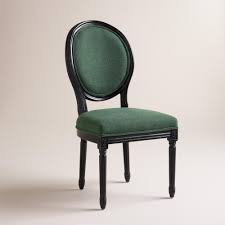 Green Linen Paige Round Back Black Frame Chairs Set Of 2 Round Back Dining Chairs Black Dining Room Black Dining Room Chairs