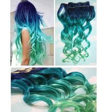 Blue Lagoon Blue Green Ombre Dip Dyed Human Hair Extensions Etsy Dip Dye Hair Dyed Hair Human Hair Extensions