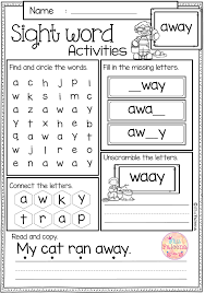 Free Sight Word Activities Kindergarten Worksheets Sight Words Sight Word Worksheets Sight Word Worksheets Free