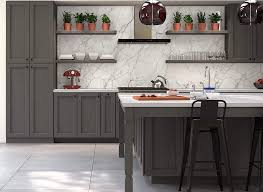 Tip Of The Day Break Up Heavy Blocks Of Cabinetry By Adding Details Such As Glass Doors An Grey Kitchen Cabinets Dark Grey Kitchen Cabinets Kitchen Cabinets