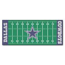 This Dallas Cowboys Football Field Rug Runner Comes Complete With Yard Lines And Hash Marks For An Auth Dallas Cowboys Football Cowboys Football Dallas Cowboys