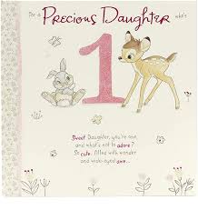 Send birthday ecards and online greeting cards quickly and easily to friends and family at crosscards.com! Amazon Com Daughter 1st Birthday Card Birthday Card Age 1 Girl Disney Birthday Card Adorable Bambi Design Office Products