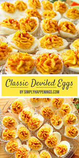 This Is A Classic Deviled Eggs Recipe Using One Dozen Hard Boiled Eggs Miracle Whip Yellow Deviled Eggs Recipe Deviled Eggs Classic Devilled Eggs Recipe Best