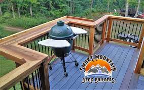 This is a fantastic idea for your deck. Deck Railing With Bar Top Perfect For Cooking Modern Terrace By Smoky Mountain Deck Builders Houzz