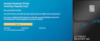 This type of card is a good fit if amazon.ca/general online spending takes up a very large chunk of your total expenses; American Express Amazon Prime Business Card 225 Bonus Share Your Referrals Here Doctor Of Credit
