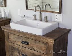 Rustic Bathroom Vanities Ana White Ana White Rustic Bathroom Vanities Diy P In 2020 Rustic Bathroom Vanity Diy Rustic Bathroom Vanities Unique Bathroom Vanity