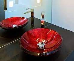 New castano gold round glass basin bathroom vanity sink goldrdgb. Red Glass Sink Glass Sink Powder Room Sink