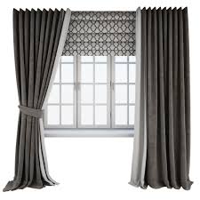 Shop items you love at overstock, with free shipping on everything* and easy returns. Dark Brown Floor Length Curtains Straight And With A Tieback Roman Curtain With A Geometric Pattern By Tanya S