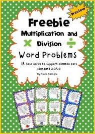 24 Multiplication And Division Word Problems Freebie Division Word Problems Multiplication Word Problems
