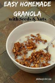 Easy Homemade Granola Recipe With Seeds And Nuts A Family Lifestyle Food Blog Recette Petit Dejeuner Dejeuner Tofu