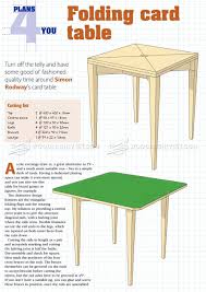 1501 Folding Card Table Plans Furniture Plans Table Plans Diy Table Wooden Projects