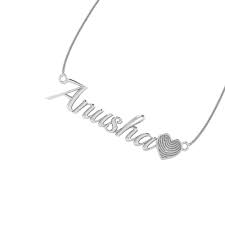 Bracelets, charms, pendants, dog tags, personalized gifts Personalized Platinum Name Pendant