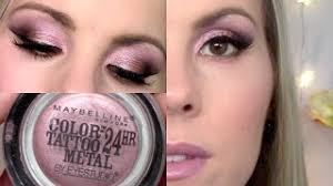 Maybelline new york color tattoo 24 hour longwear cream eyeshadow makeup, front runner, 1 count. Eyeshadow Tutorial Inked In Pink Maybelline Color Tattoo Youtube