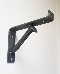 8 Industrial Shelf Brackets With Railroad Spikes Black Iron Brackets Hand Forged Metal Shelf Brackets Railroad Spikes Shelf Brackets Industrial Shelving