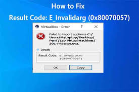 0x80070570 saat instal windows 7 maupun windows 10 dan solusinya. Quick Fix Virtualbox Result Code E Invalidarg 0x80070057