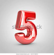 Red Shiny Metallic Balloon Number 5 Stock Illustration 1527170633 Metallic Balloons Number Balloons Stock Illustration