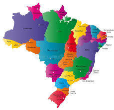 According to the federal constitution of 1988, the federative republic of brazil is made up of 27 political units, of which 26 are states and one is the federal district. Map Of Brazil Brazil Map Designed In Illustration With 26 States Colored In Bri Affiliate Illustration States Designed Map Map Brazil Map Brazil