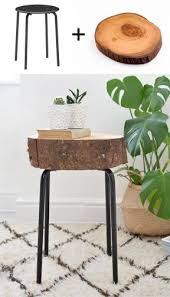 Ikea Hack Con Taburete Y Un Tronco Ikea Stool Diy Ikea Hacks Wooden Diy
