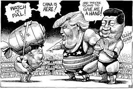 If katsushika hokusai, the original author is still alive today, he would also be very concerned about #japannuclearwater. Political Cartoon Auf Twitter Donald Trump Warns North Korea While China Appears To Do Little By Kal Political Cartoon Gallery In Putney