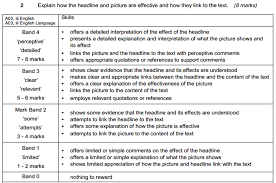 The script could still access level 2 marks. Reading Paper Mark Schemes Miss Ryan S Gcse English Media