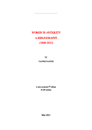 Cheating men must die c225. Pdf Women In Antiquity A Bibliography 4th Edition 9 250 Entries 502 Pp By Yiannis Panidis Yiannis Panidis Academia Edu