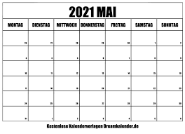 Jahreskalender 2021 mit feiertagen und kalenderwochen (kw) in 19 varianten, a4, hoch & quer. Kalender Mai 2021