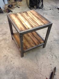 End Table Metal Furniture Rustic Industrial Furniture Refinishing Furniture